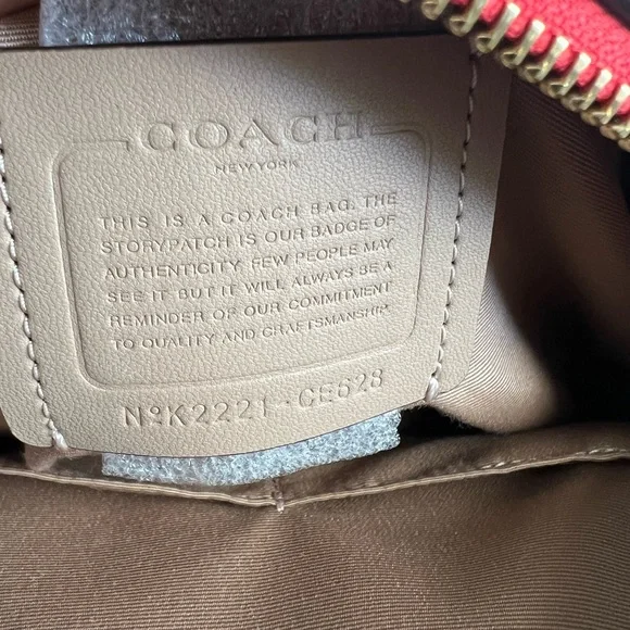 Coach Court Backpack With Heart Cherry Print - Picture 4 of 10